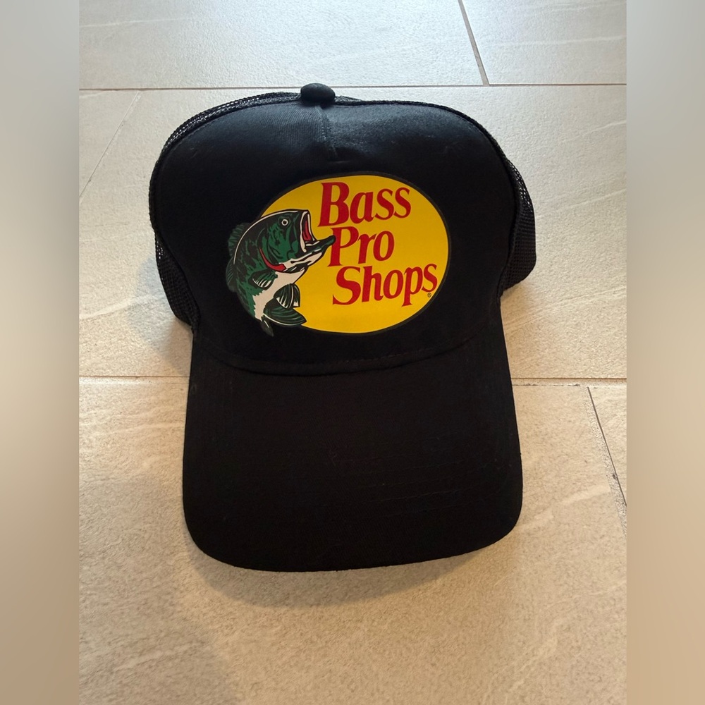 Bass Pro Shops Black and Yellow Logo Cap